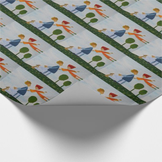 Liebe Flying Gefühl Glossy Wrapping Paper Geschenkpapier (Ecke)