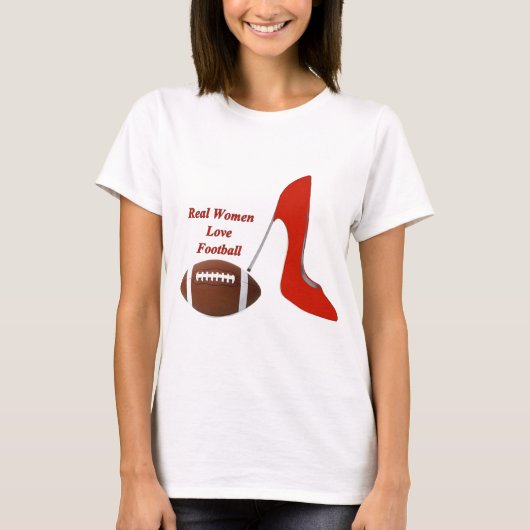 Liebe football.jpg der wirklichen Frauen T-Shirt (Vorderseite)