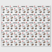 Liebe Football - Personalisieren Geschenkpapier (Flach)