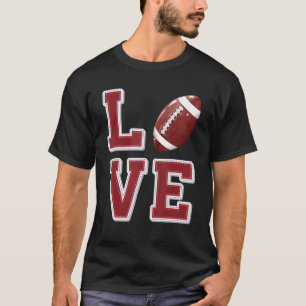 Liebe Football Retro Vintag Match Game Day Foot T-Shirt