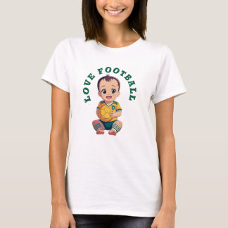 Liebe Football T - Shirt Baby Bodysuit