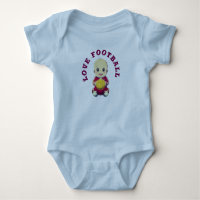 Liebe Football T - Shirt Baby Bodysuit