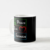 Liebe Forensic Science DNA Ermittler Kaffeetasse (Vorderseite Links)