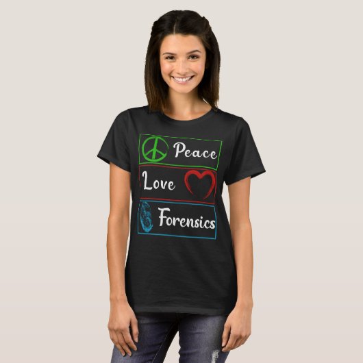 Liebe Forensic Science DNA Ermittler T-Shirt (Vorne ganz)