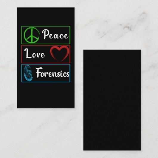Liebe Forensic Science DNA Ermittler Visitenkarte (Vorne/Hinten)