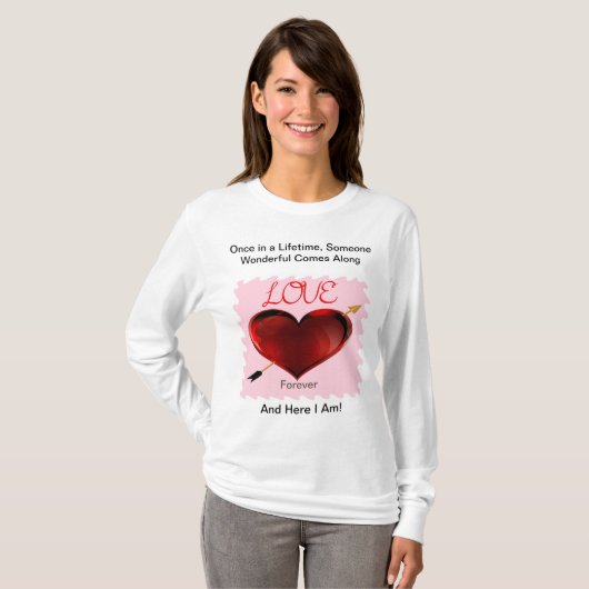 Liebe Forever Briefmarke T - Shirt (Vorne ganz)