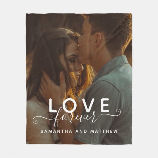 Liebe Forever Couple Foto Fleecedecke (Vorderseite)
