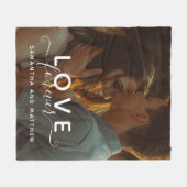 Liebe Forever Couple Foto Fleecedecke (Vorderseite (Horizontal))