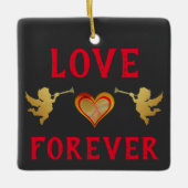 Liebe Forever Keramik Ornament (Vorderseite)