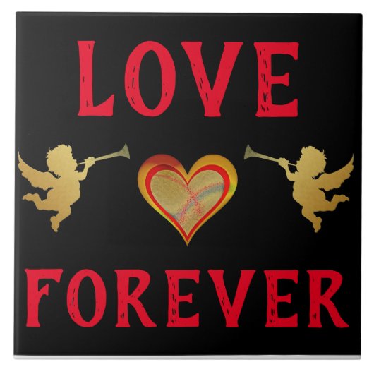 Liebe Forever Keramik Tile Fliese (Vorderseite)