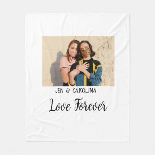 Liebe Forever LGbtq Paar Stolz hinzufügen Fotoname Fleecedecke
