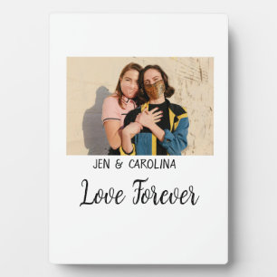 Liebe Forever LGbtq Paar Stolz hinzufügen Fotoname Fotoplatte