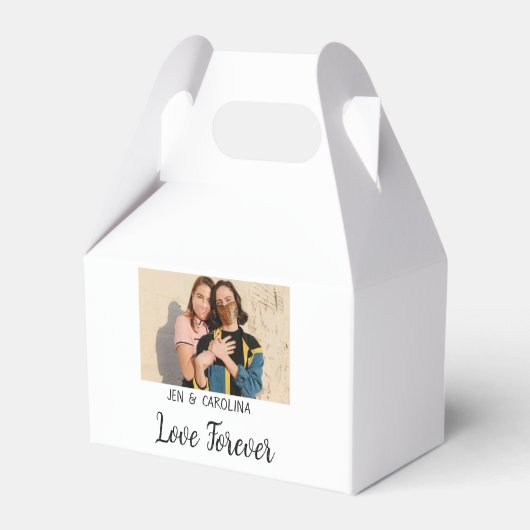 Liebe Forever LGbtq Paar Stolz hinzufügen Fotoname Geschenkschachtel (Vorderseite)