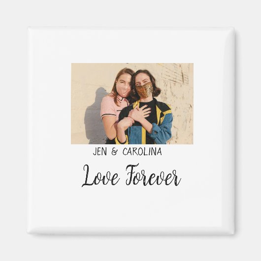 Liebe Forever LGbtq Paar Stolz hinzufügen Fotoname Magnet (Vorne)