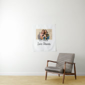 Liebe Forever LGbtq Paar Stolz hinzufügen Fotoname Wandteppich (Beispiel)
