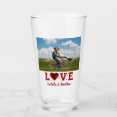 Liebe Forever Red Heart Custom Foto Glas (Vorderseite)