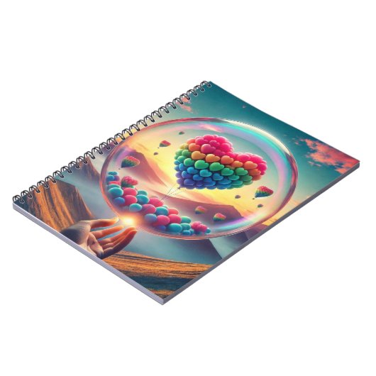 Liebe form art Spiral Foto Notebook Notizblock (Linke Seite)