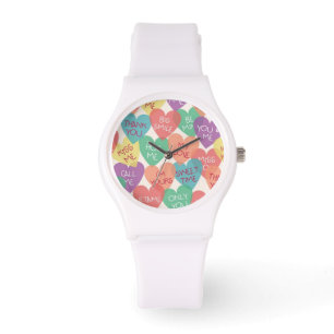 Liebe-Form-Hintergrund Armbanduhr