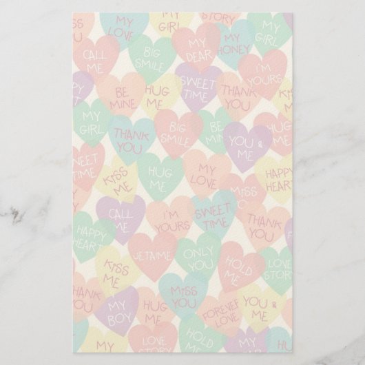 Liebe-Form-Hintergrund Briefpapier (Vorderseite)