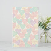 Liebe-Form-Hintergrund Briefpapier (Stehend Vorderseite)