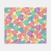 Liebe-Form-Hintergrund Fleecedecke (Vorderseite (Horizontal))