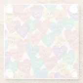 Liebe-Form-Hintergrund Glasuntersetzer (Rückseite)