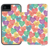 Liebe-Form-Hintergrund Incipio iPhone Geldbeutel-Hülle (Folio Geöffnet)