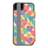 Liebe-Form-Hintergrund Incipio iPhone Geldbeutel-Hülle (Folio Rückseite)