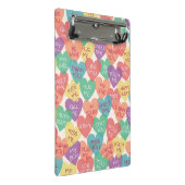 Liebe-Form-Hintergrund Mini Klemmbrett (Schrägansicht)