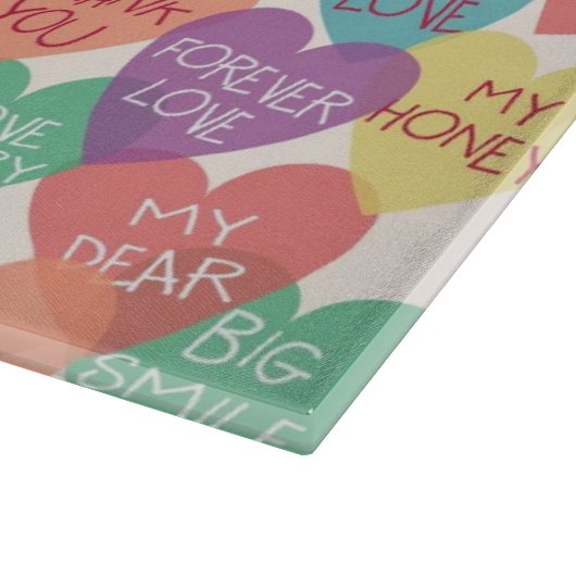 Liebe-Form-Hintergrund Schneidebrett (Ecke)