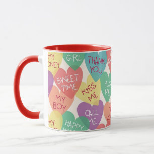 Liebe-Form-Hintergrund Tasse