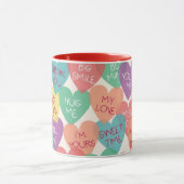 Liebe-Form-Hintergrund Tasse (Zentrum)