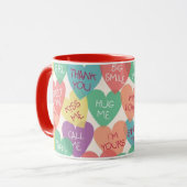 Liebe-Form-Hintergrund Tasse (Vorderseite Links)