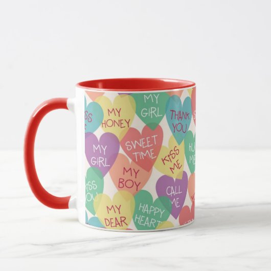 Liebe-Form-Hintergrund Tasse (Links)