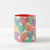 Liebe-Form-Hintergrund Tasse (Zentrum)