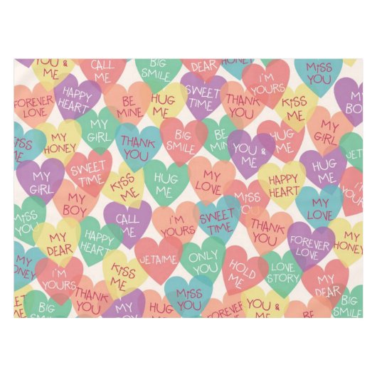 Liebe-Form-Hintergrund Tischdecke (Vorderseite (Horizontal))