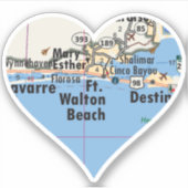 Liebe Fort Walton Beach Aufkleber (Vorderseite)