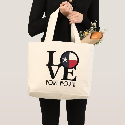 LIEBE Fort Worth Texas Jumbo Stoffbeutel (Vorderseite (Produkt))