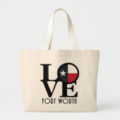 LIEBE Fort Worth Texas Jumbo Stoffbeutel (Vorne)