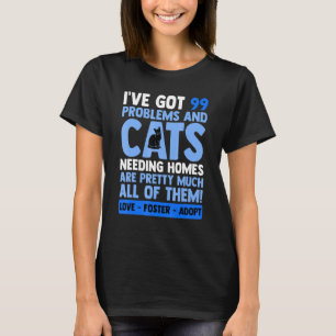 Liebe Foster Adoptiere Katze Adoption Tierrettungs T-Shirt