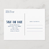 Liebe Foto Beach Hochzeit Save the Date Ankündigungspostkarte (Rückseite)