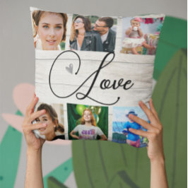 Liebe Foto Collage Einfach Kissen