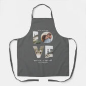 Liebe Foto Collage einfache moderne personalisiert Schürze (Vorderseite)