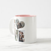 Liebe Foto Collage Herz Collage Valentinstag Zweifarbige Tasse (Vorderseite Links)