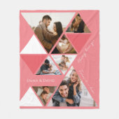 Liebe Foto Collage Modernes Elegantes Fleece Blank (Vorderseite)