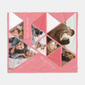 Liebe Foto Collage Modernes Elegantes Fleece Blank (Vorderseite (Horizontal))