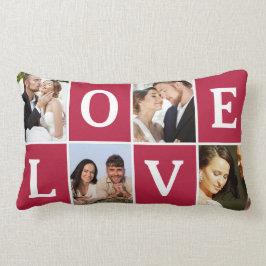 Liebe Foto Collage Valentinstag Lendenkissen