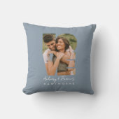 Liebe Foto Einfach Modernes Personalisiertes Dusty Kissen (Vorderseite)