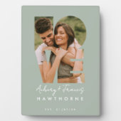 Liebe Foto Einfach Modernes Personalisiertes Gesch Fotoplatte (Vorderseite)