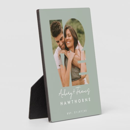 Liebe Foto Einfach Modernes Personalisiertes Gesch Fotoplatte (Seite)